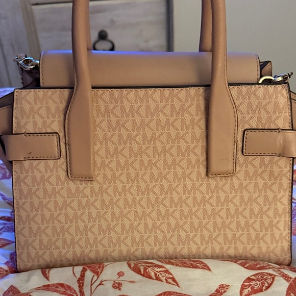 Michael Kors Carmen Small Colorblock Logo Satchel Bag - Picture 2 of 9